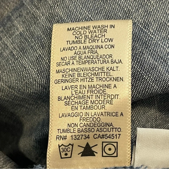 Anthropologie Cloth & Stone Chambray Belted Shirtdress Sz S - Picture 9 of 10